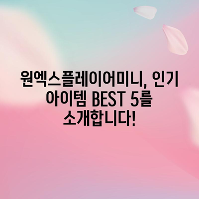 원엑스플레이어미니 인기 아이템 BEST 5 | 추천, 리뷰, 가격 비교