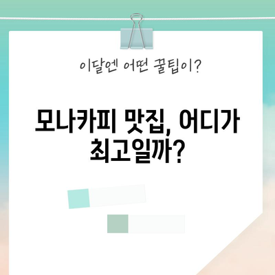 모나카피 인기 비교| 드디어 찾았다! 당신에게 딱 맞는 모나카피는? | 모나카피 추천, 모나카피 비교, 모나카피 맛집