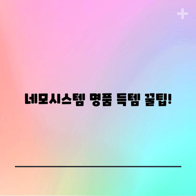 네모시스템에서 명품 물건을 득템하는 꿀팁! | 명품 구매 가이드, 네모시스템, 할인 정보, 명품 쇼핑