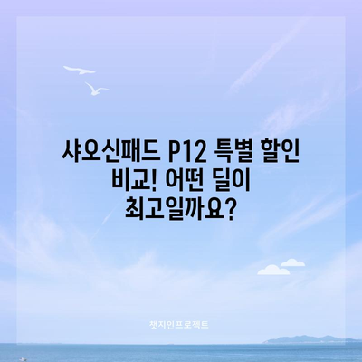 샤오신패드 P12 특별 할인 비교! 어떤 딜이 최고일까요? | 샤오신패드, P12, 특별 할인, 비교, 추천