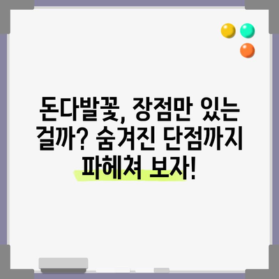 돈다발꽃, 정말 최고의 물건일까요? | 돈다발꽃, 장점과 단점 비교 분석