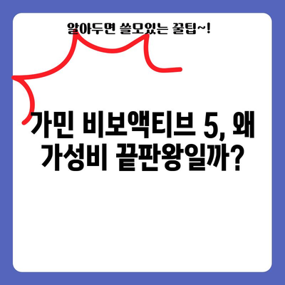 가성비 끝판왕! 가민 비보액티브 5 구매 가이드| 꼼꼼히 비교하고 최고의 선택하세요 | 가민 비보액티브 5, 가성비, 스마트워치, 구매 가이드, 추천