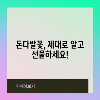 돈다발꽃, 정말 최고의 물건일까요? | 돈다발꽃, 장점과 단점 비교 분석