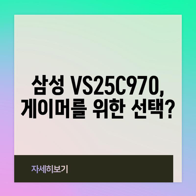 삼성 VS25C970 모니터 인기 상품 고르는 법| 당신에게 딱 맞는 선택 | 삼성 모니터, VS25C970, 게이밍 모니터, 모니터 추천