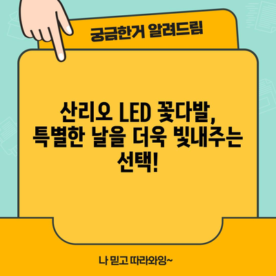 산리오 LED 꽃다발 가성비템 득템! 🎁 나에게 딱 맞는 아이템 고르는 꿀팁 | 산리오, LED 꽃다발, 선물, 가성비