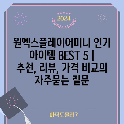 원엑스플레이어미니 인기 아이템 BEST 5 | 추천, 리뷰, 가격 비교