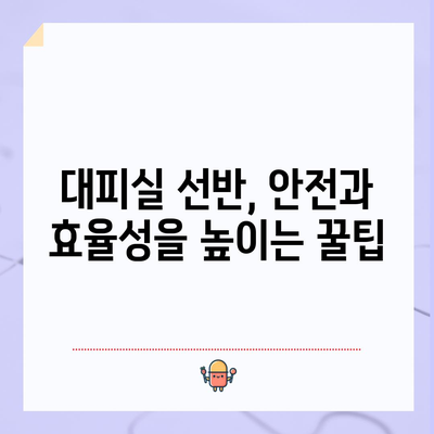 대피실 선반, 최고의 선택을 위한 완벽 가이드 | 안전과 편리함을 모두 잡는 꿀팁