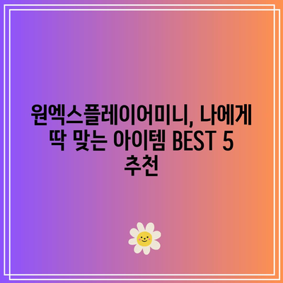 원엑스플레이어미니 인기 아이템 BEST 5 | 추천, 리뷰, 가격 비교