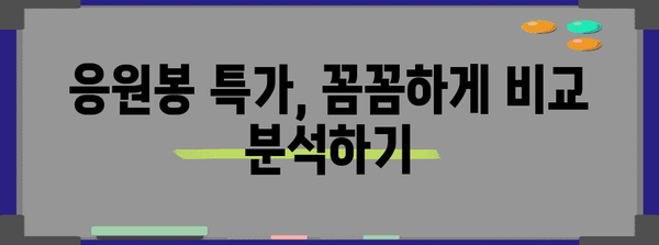 응원봉 특가 물건 구매가이드