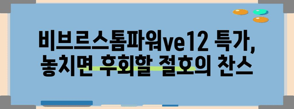 비브르스톰파워ve12 특가 순위 알아보자