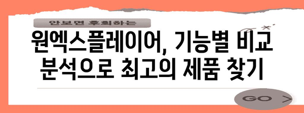 원엑스플레이어 추천 순위 알아봅시다