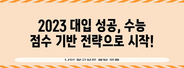 수능 점수로 알아보는 지원 가능 대학 리스트 | 2023학년도, 대입 전략, 합격 가능성