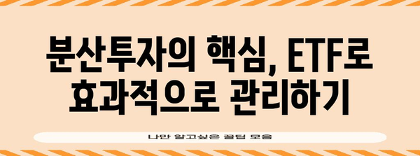 상장지수펀드 투자 가이드| 초보자를 위한 ETF 투자 전략 | ETF, 투자, 포트폴리오, 분산투자