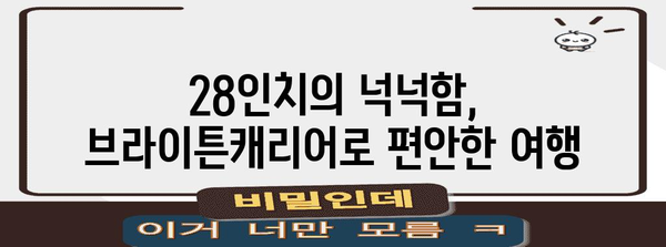 브라이튼캐리어28인치 명품 꿀템 드디어 발견