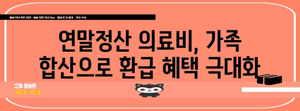 연말정산 의료비 가족합산, 꼼꼼하게 알아보고 최대 환급 받자! | 의료비 공제, 가족 합산, 연말정산 가이드