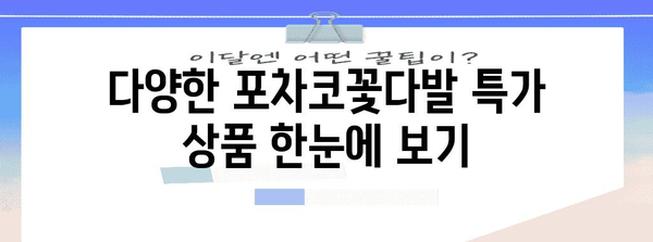 포차코꽃다발 특가 상품 알아보자