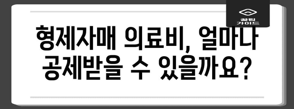 연말정산 형제자매 의료비 공제받는 방법| 놓치지 말아야 할 꿀팁 | 의료비, 공제, 가족, 세금