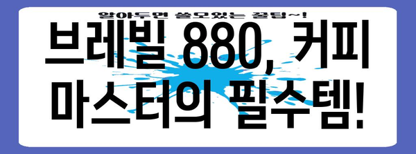 브레빌880 추천 아이템 이네용