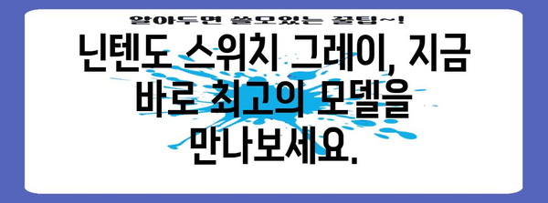 닌텐도스위치그레이 최고의 비교 드디어 발견