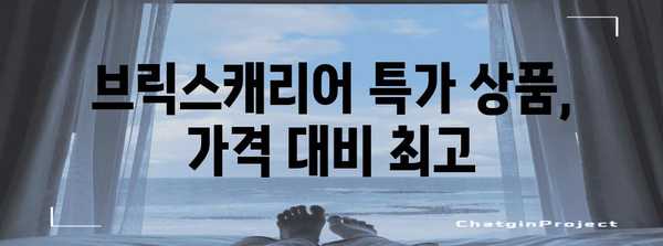 브릭스캐리어 특가 상품 드디어 발견