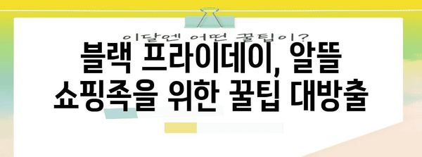 블랙 프라이데이 시즌 최고의 쇼핑 꿀팁| 놓치지 말아야 할 할인 정보 & 스마트 쇼핑 가이드 | 블랙프라이데이, 할인, 쇼핑, 팁, 가이드