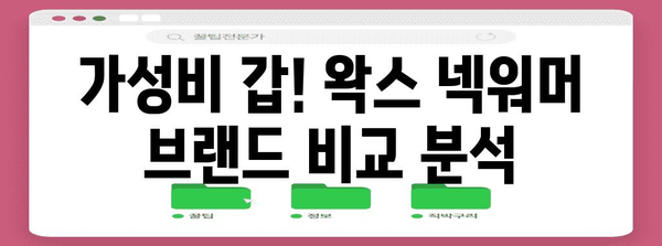왁넥워머 가성비 순위 소개합니다
