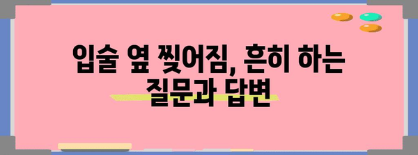 입술 옆 찢어짐 | 완전 치복 가이드