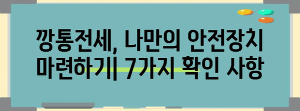깡통전세 주의 가이드 | 계약 전 반드시 확인해야 할 7가지