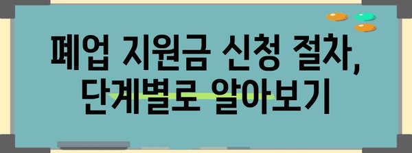 상가 폐업 지원금 신청 | 소상공인을 위한 가이드