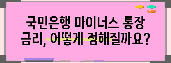 국민은행 마이너스 통장 리뷰 | 금리, 한도, 연장 방법