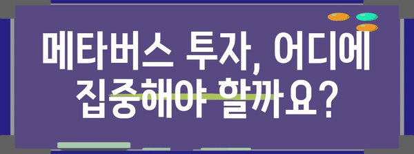 성공적인 메타버스 투자 | 전문가가 전하는 핵심 전략