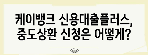 케이뱅크 신용대출플러스 중도상환 후기 | 신청법, 금리, 주의사항