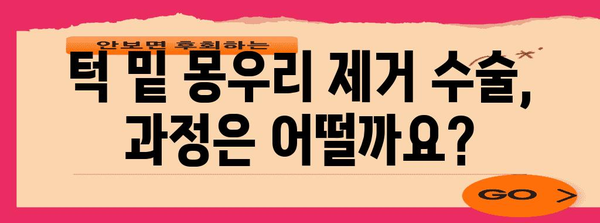 턱 밑 몽우리 제거 수술 후기 | 수술과정, 회복, 팁