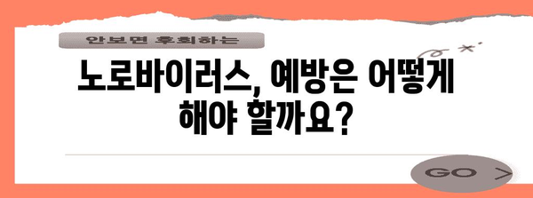 노로바이러스 | 증상, 치료법, 예방책 알아두기