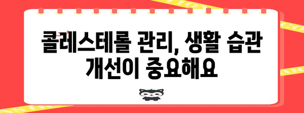 콜레스테롤 낮추는 효과적 습관 | 식단 관리부터 운동까지