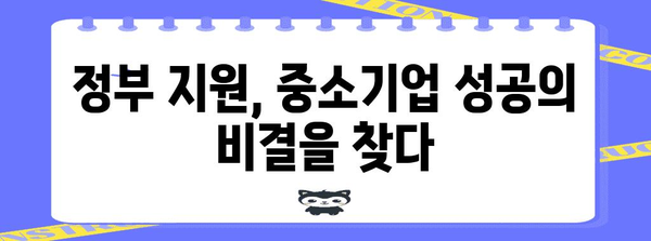 성공을 보장하는 정부 중소기업 자금 지원 사례