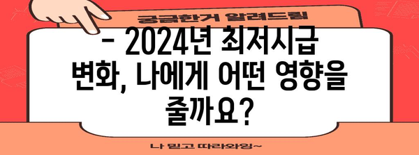 2024 최저시급 완전 가이드 | 실수령액 명료 해설