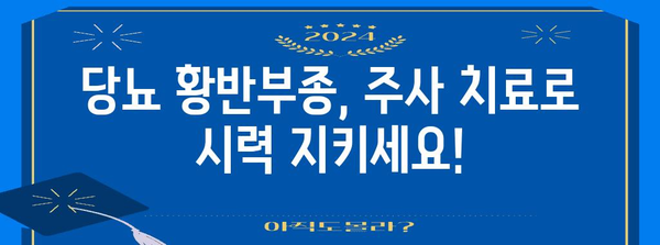 당뇨 황반부종 주사 치료 가이드 | 방법, 비교 및 선택