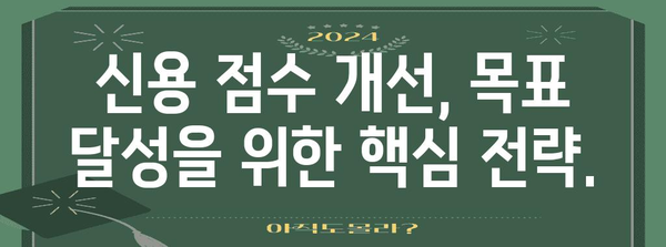 신용 점수 개선 | 나에게 맞는 효과적인 전략