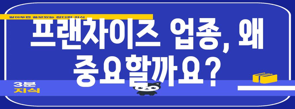창업 성공의 열쇠 | 프렌차이즈 업종 선택의 중요성