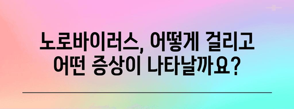 노로바이러스 | 증상, 치료법, 예방책 알아두기