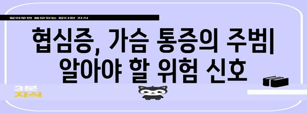 가슴 통증에 대비하자! 협심증 전조 증상과 대처법