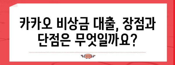 비상금 급할 때 카카오 비상금 대출 | 금리부터 신청법까지