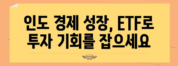 인도 주식 ETF 비교 | 성장 거인의 투자 기회 탐구