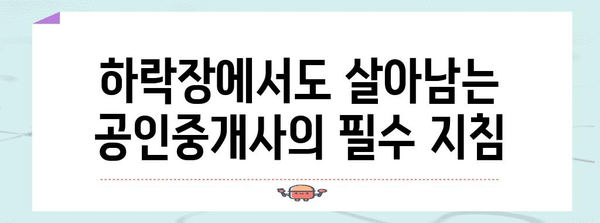 하락 시장에서 극복하는 공인중개사 10가지 생존 팁