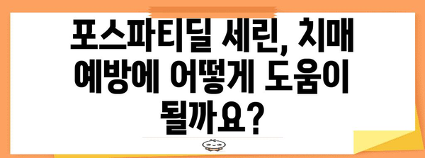 포스파티딜 세린 효과 극대화! 치매 예방·인지력 향상 팁