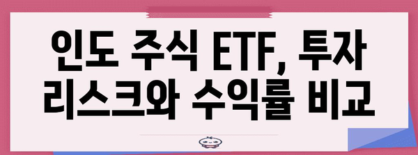 인도 주식 ETF 비교 | 성장 거인의 투자 기회 탐구
