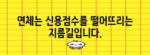 대출 신중히 사용하세요 | 연체가 신용점수에 미치는 영향