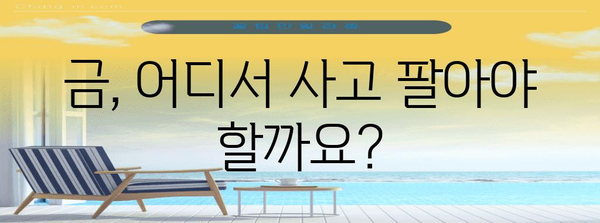 금값 정확하게 파악하기 | 실시간 정보와 팁