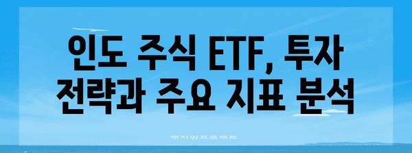 인도 주식 ETF 비교 | 성장 거인의 투자 기회 탐구